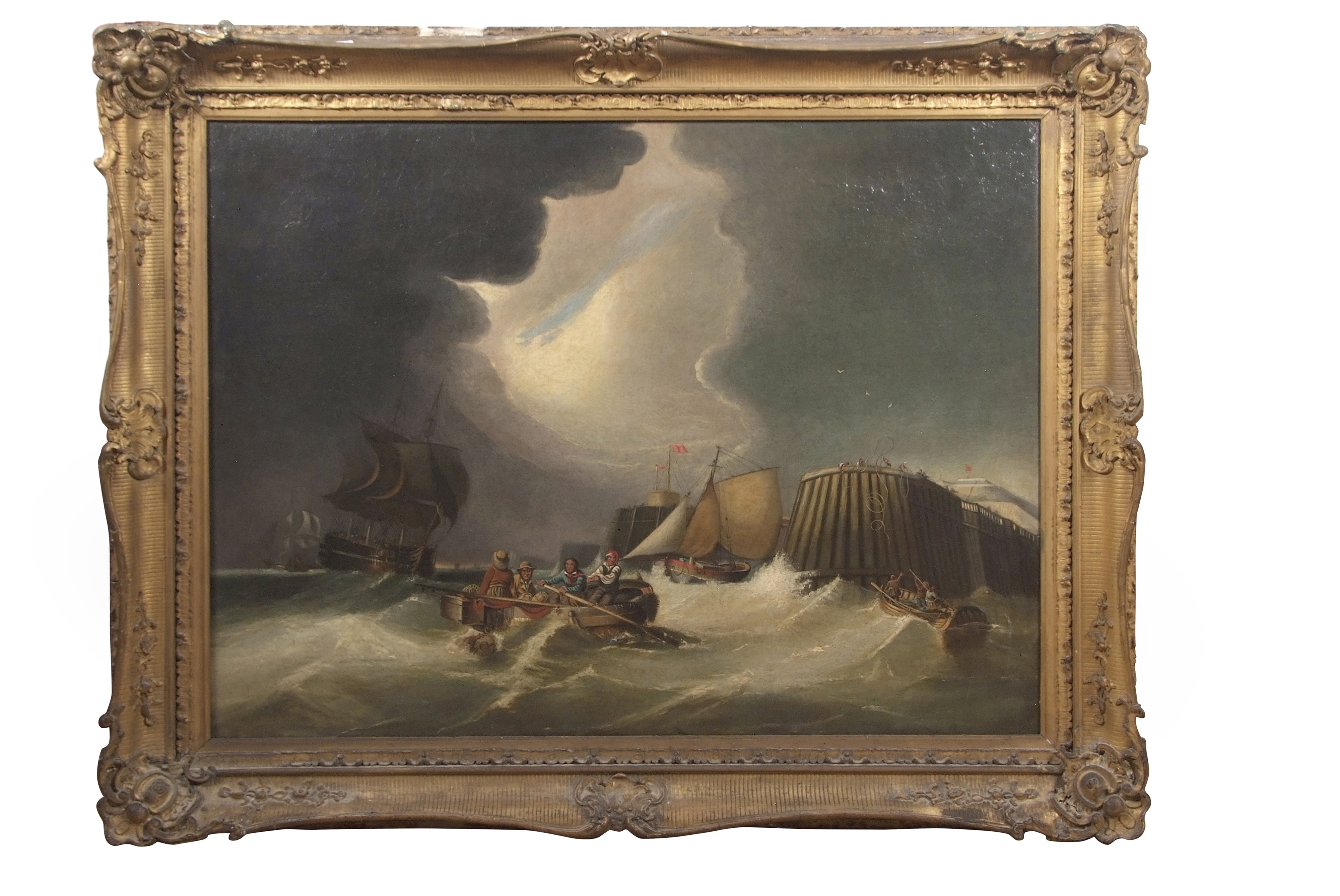 Charles Martin Powell | A shipping scene is rough seas | MutualArt
