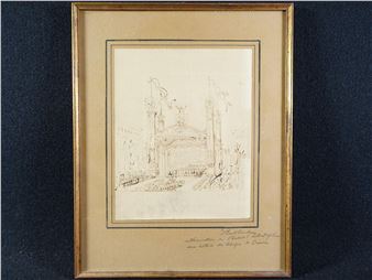 Projet de décoration du Boulevard de Sébastopol pour célébrer le retour des troupes victorieuses en Crimée - Victor Baltard