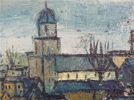 ベルナール・ビュッフェ「Saint-Servan」希少画集の額装画、人気作品