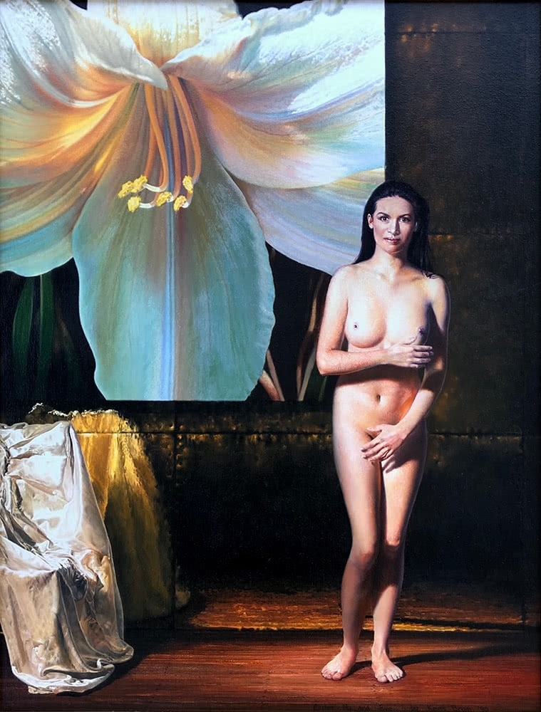 Eve and Easter Lily by Kees Bruin, dated 1995