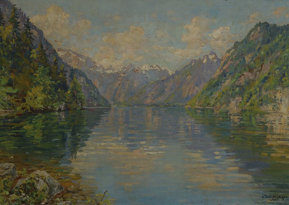 Robert Völcker | View on the mountainPanorama on Königsee | MutualArt