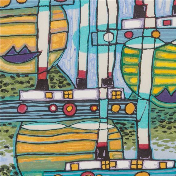 Friedensreich Hundertwasser | Pacific Steamer (1986) | MutualArt
