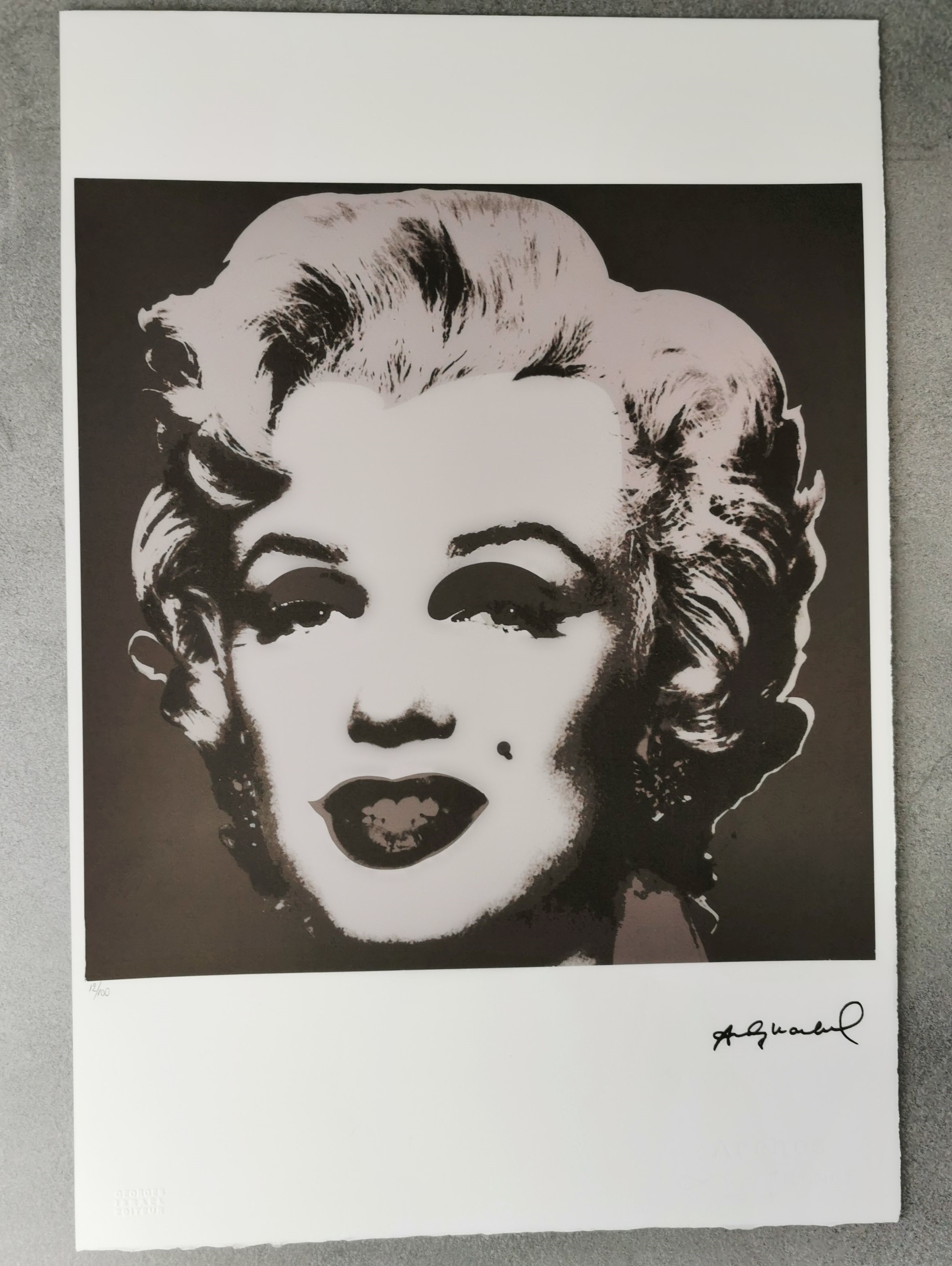 Artwork by Andy Warhol, Marilyn Monroe, Made of Color lithograph on Arches France laid paper with blind stamp