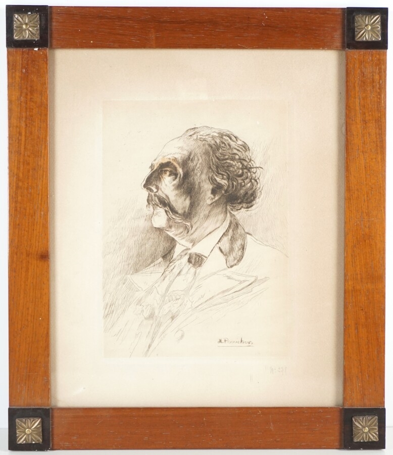 Artwork by Jules Léon Perrichon, Portrait d'homme, Made of drypoint engraving