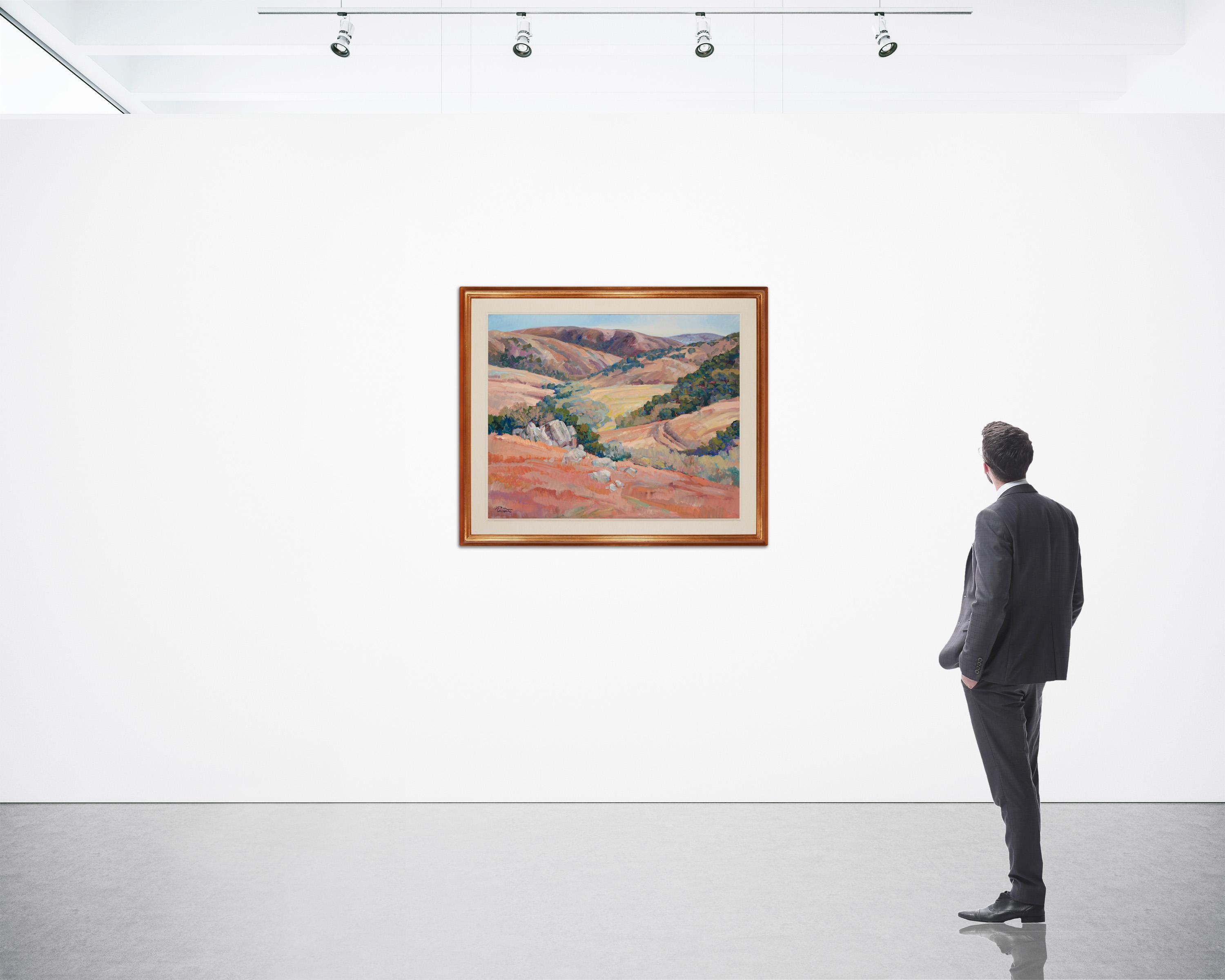 Tom Talbot | Rocky landscape with rolling hills and trees | MutualArt
