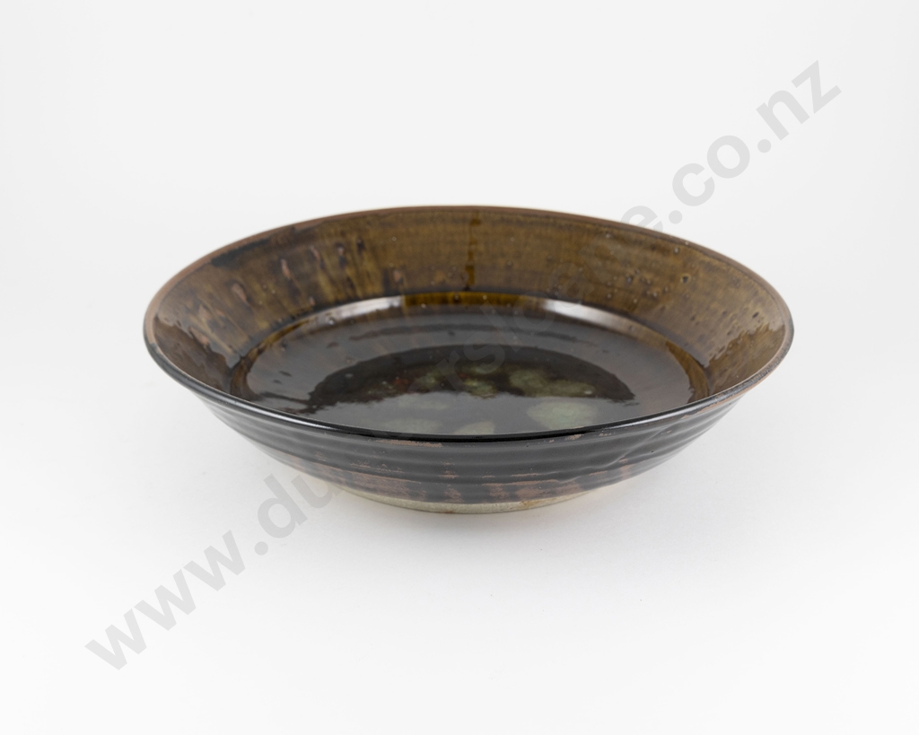 Len Castle | Len Castle Large Shallow Bowl | MutualArt