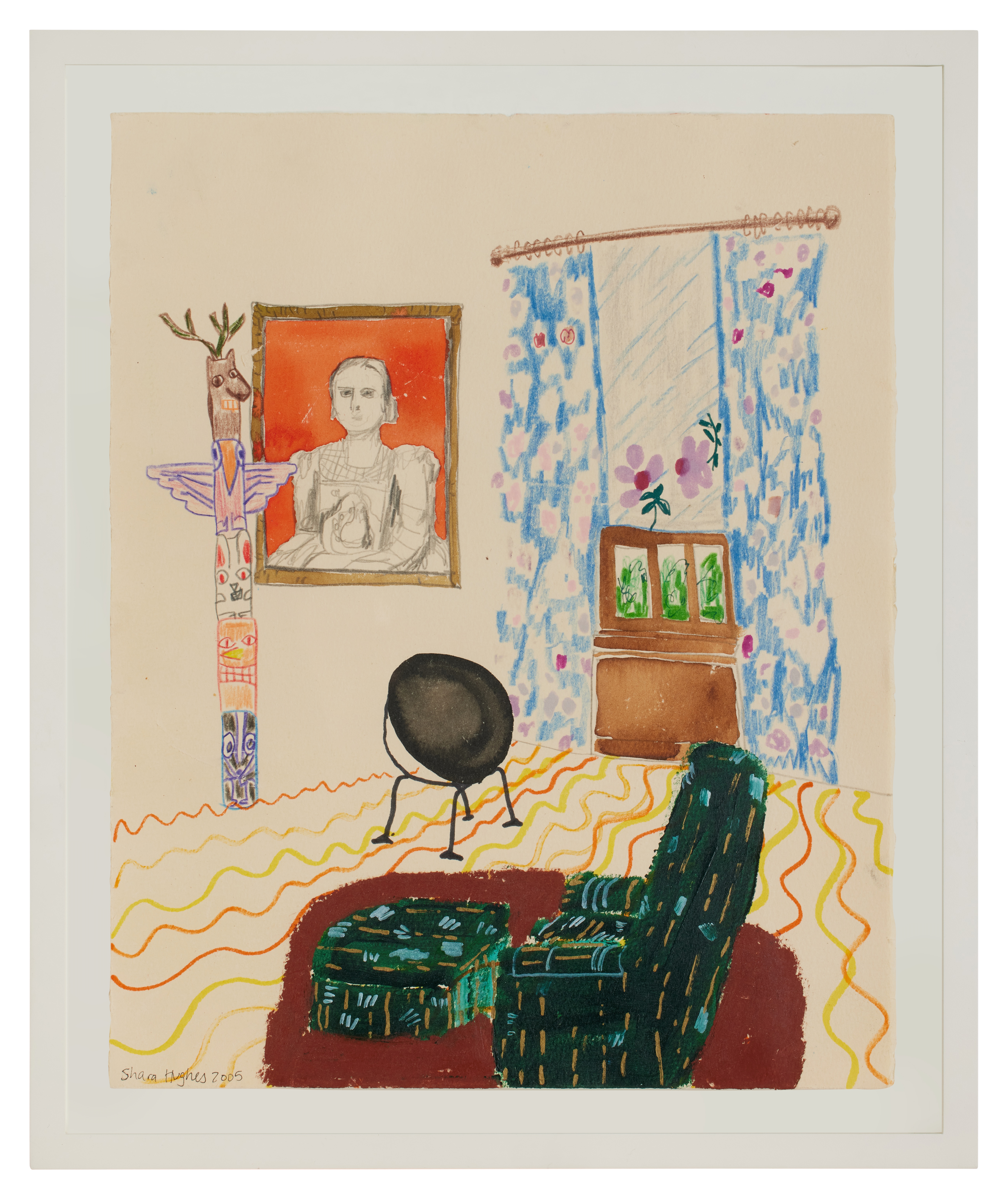 Artwork by Shara Hughes, Untitled, Made of colored pencil, acrylic paint, marker and graphite on paper