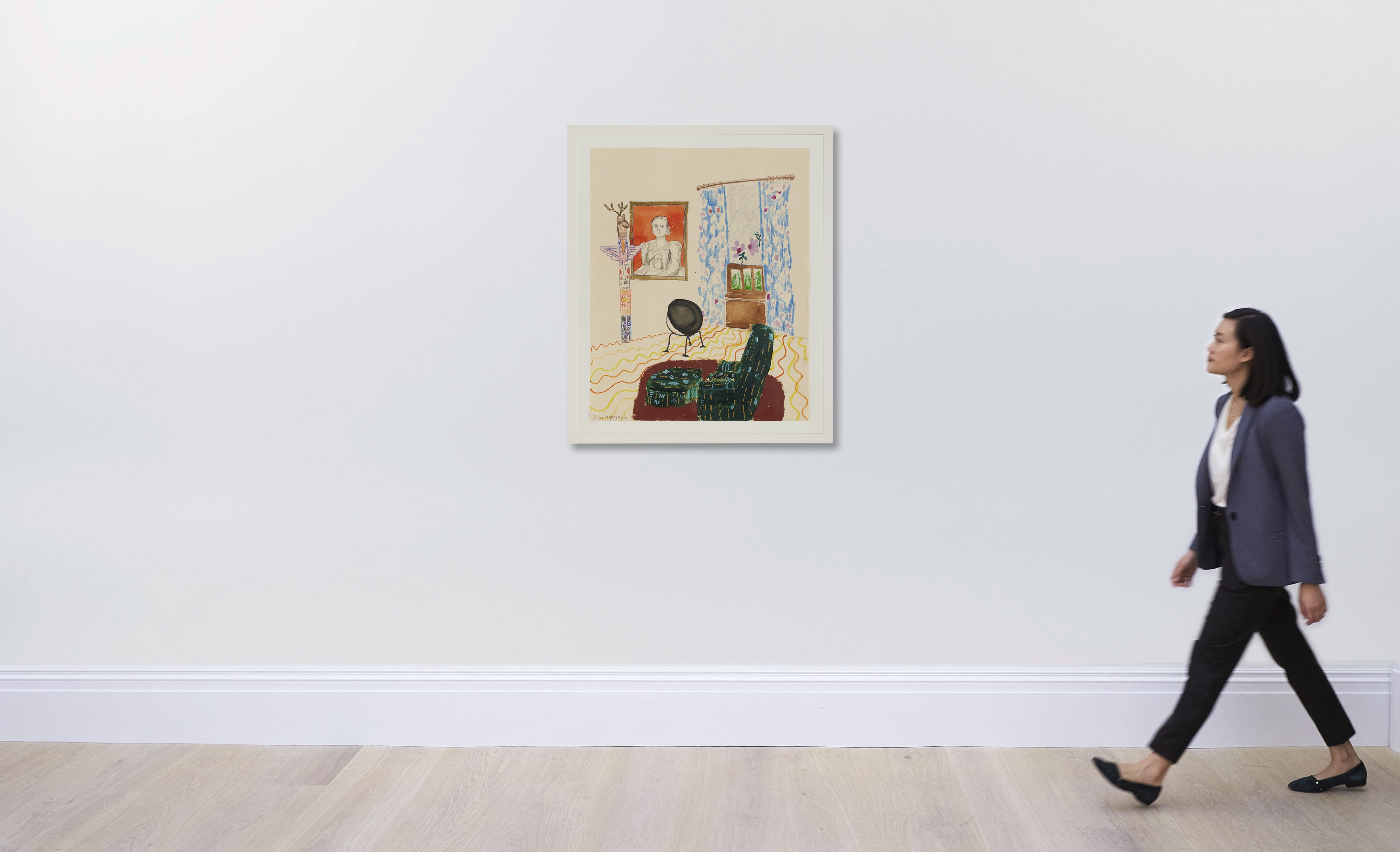 Artwork by Shara Hughes, Untitled, Made of colored pencil, acrylic paint, marker and graphite on paper