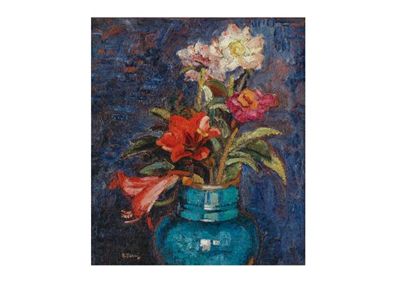 LILIES AND DAHLIAS by Yasui Sotaro