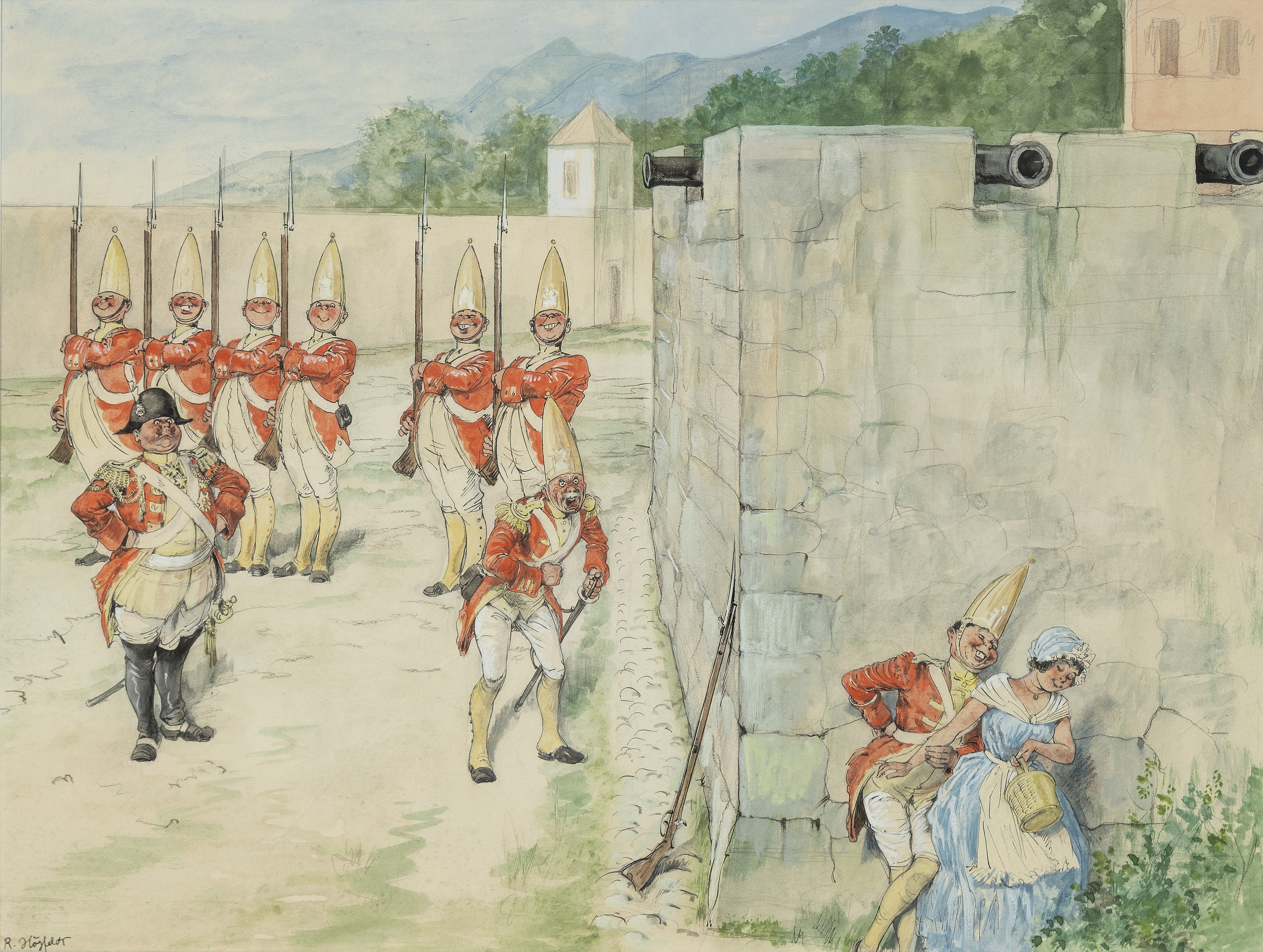 Artwork by Robert Högfeldt, Kurtis, Made of Watercolour