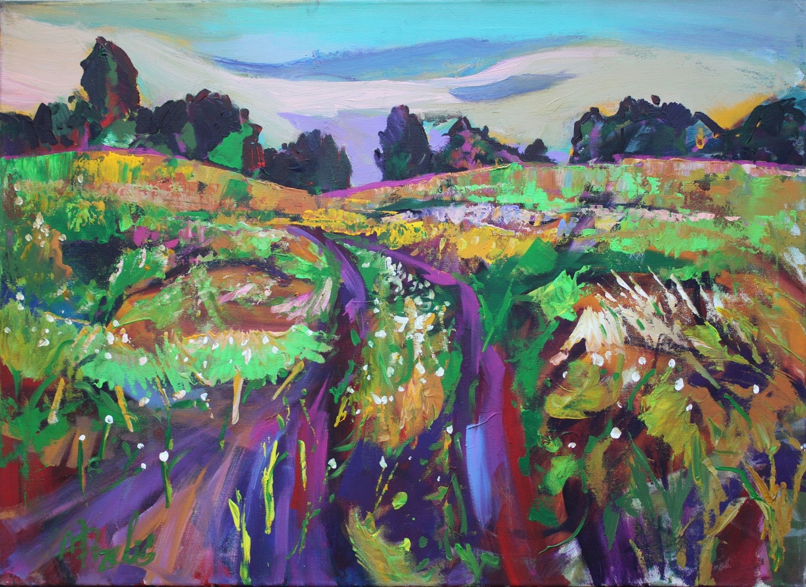 Artwork by Aivis Pīzelis, The smell of summer, Made of Canvas, acrylic