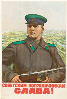 . [SOVIET MILITARY PROPAGANDA]. Group of 3 - Mikhail Mikhailov