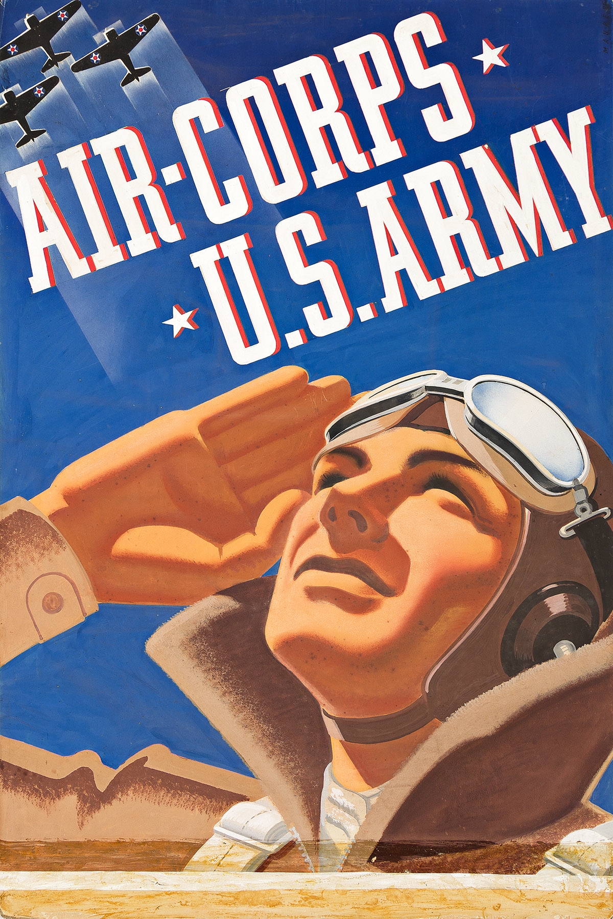 Artwork by Sascha Maurer, AIR - CORPS / U.S. ARMY. ., Made of Gouache