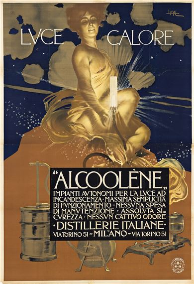 K 様 Leopoldo Metlicovitz | DISTILLERIE ITALIANE / ALCOOLÈNE / LUCE
