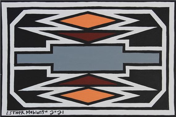 NDEBELE PATTERN by Esther Mahlangu, 2021