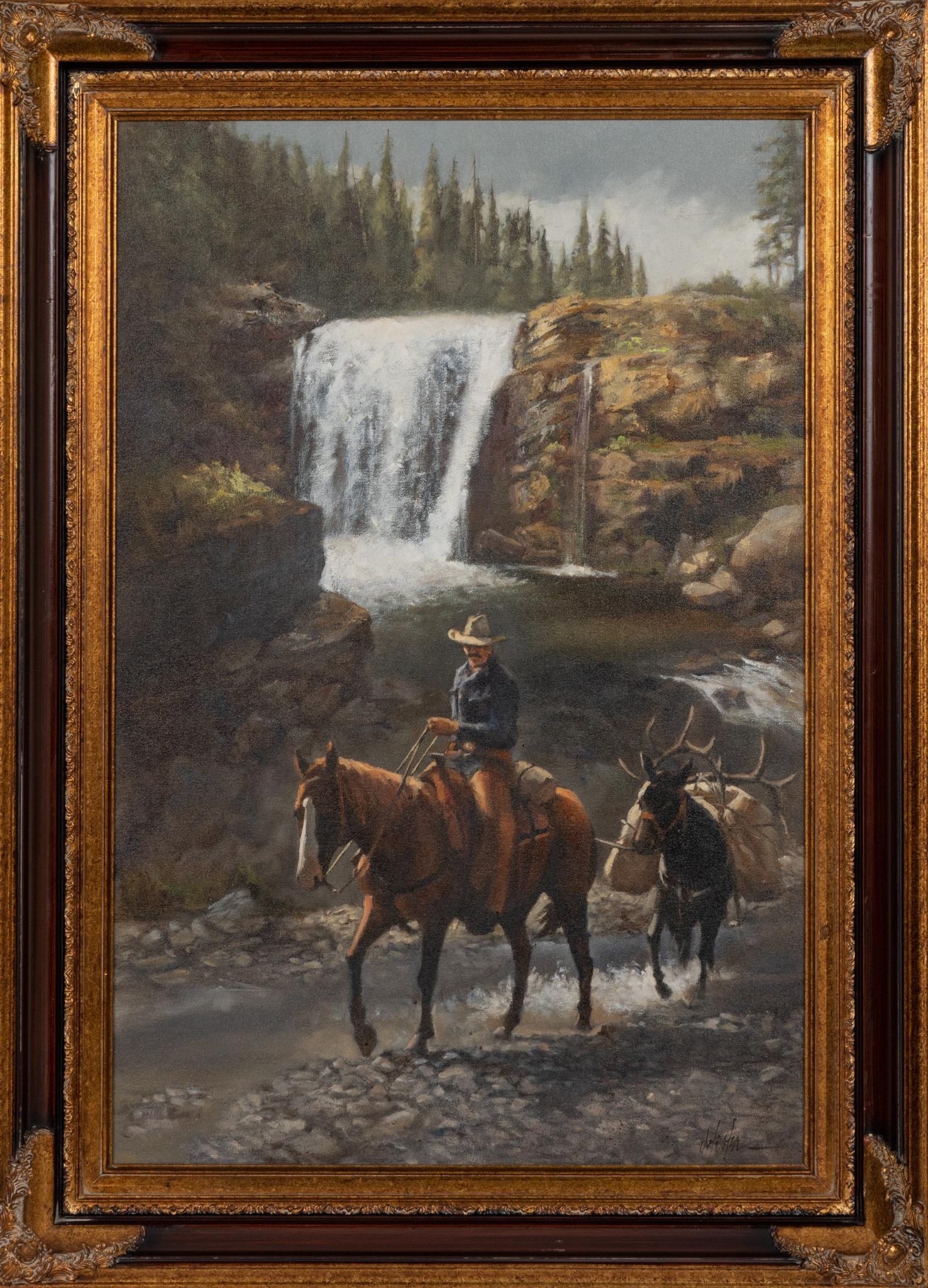 Jay Hester | Cowboy with Pack Mule | MutualArt