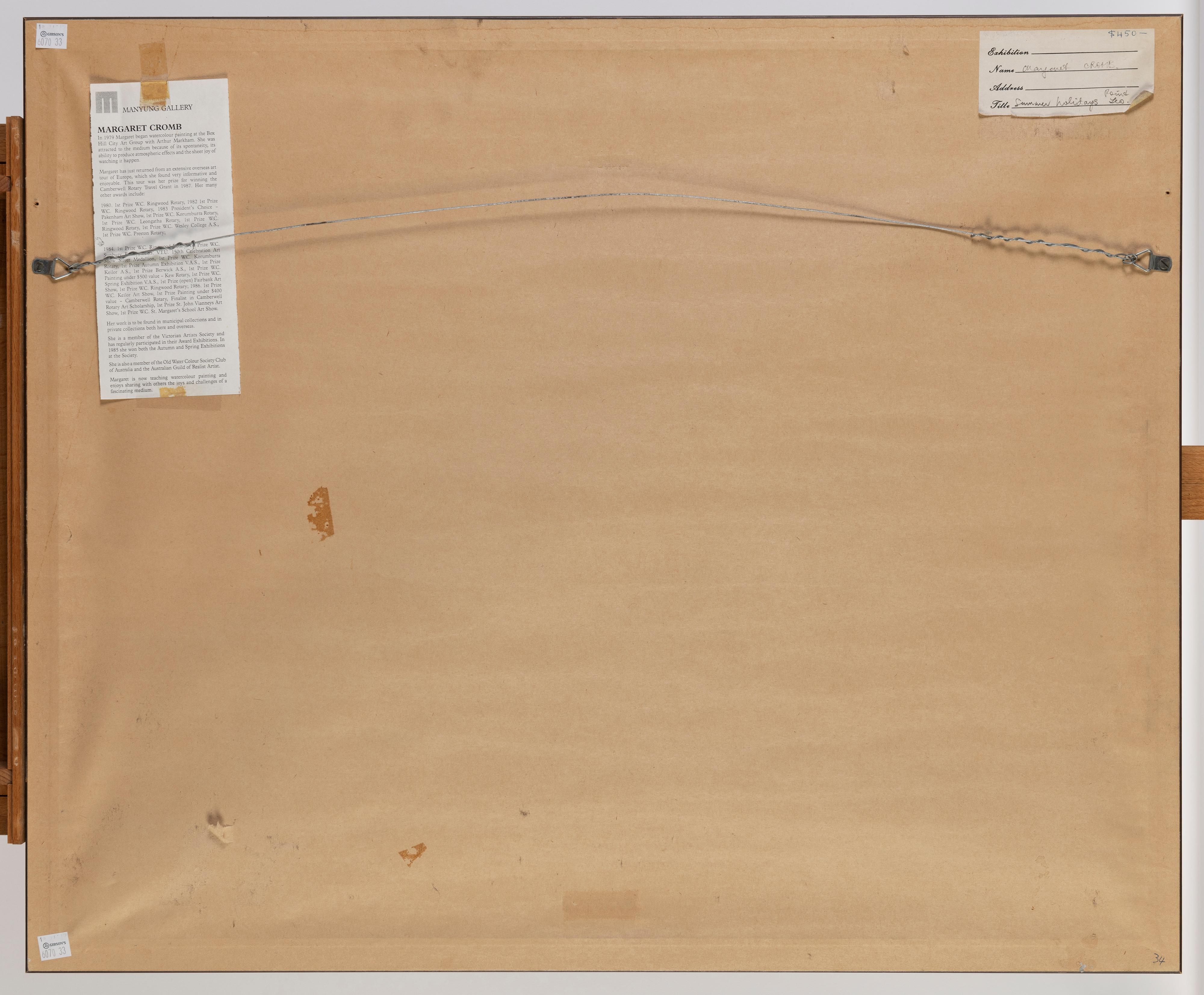 Artwork by Margaret Cromb, Summer Holidays, Point Leo, Made of watercolour