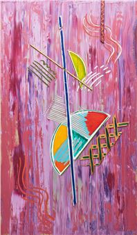 Acrylic and wood on linen - Paul Sloggett