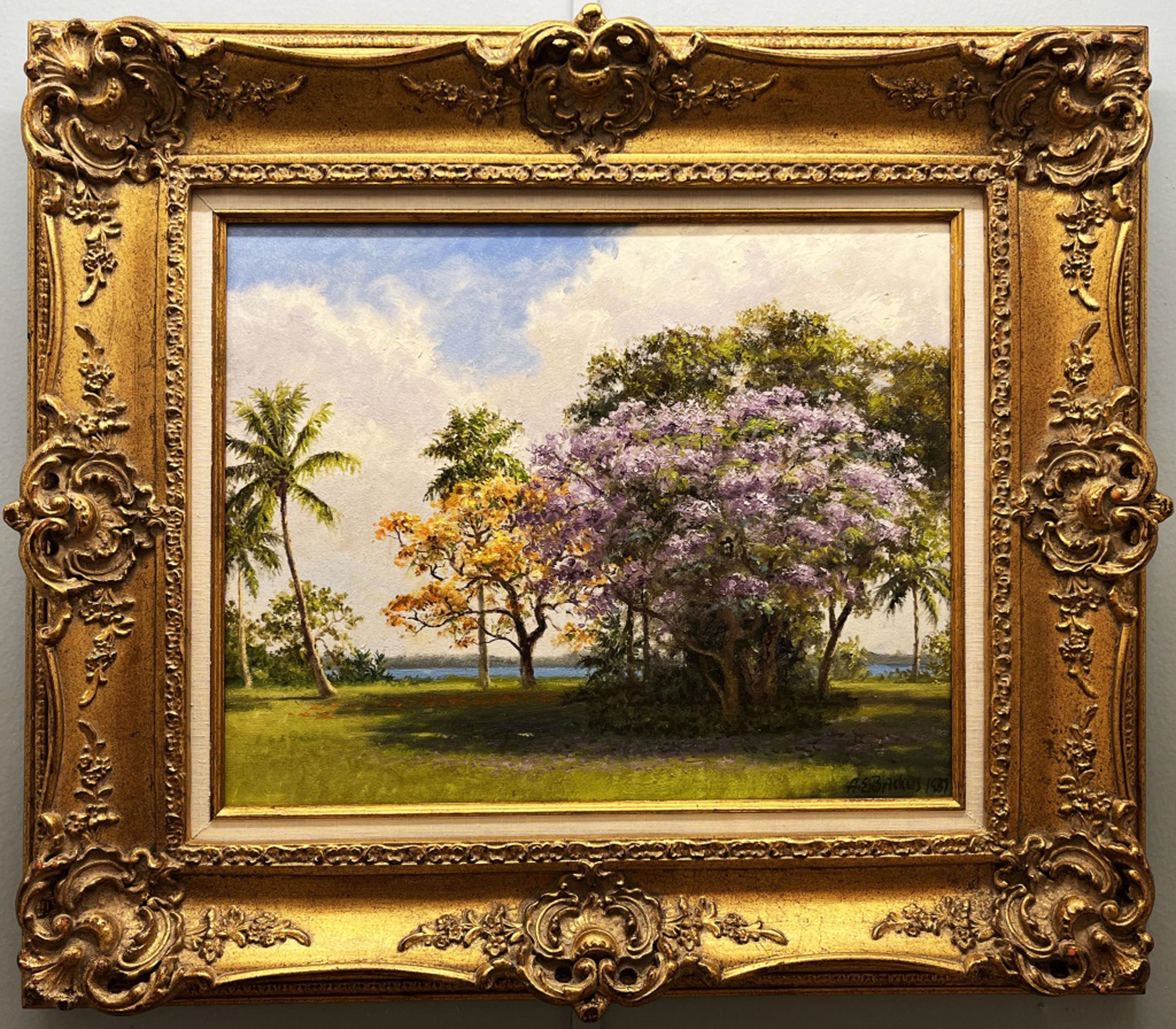 Albert Ernest Backus | FLORIDA ARTIST JACARANDA MASTERPIECE | MutualArt