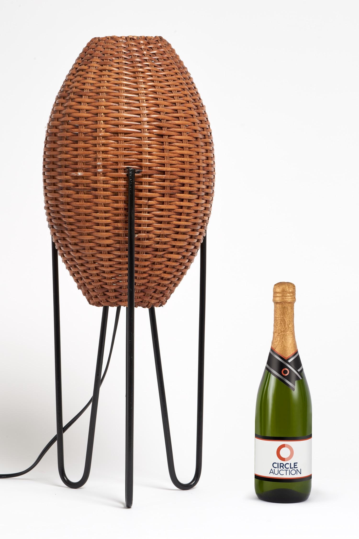 Artwork by Paul Mayén, Beehive lamp with hairpin legs, ca. 1960s, Made of enameled iron