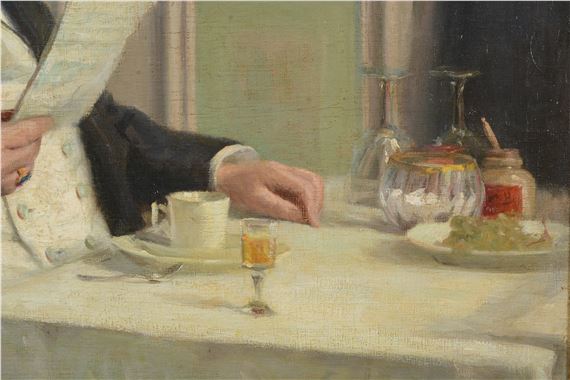 Thomas Raphael Congdon | Man seated at a breakfast table reading the ...