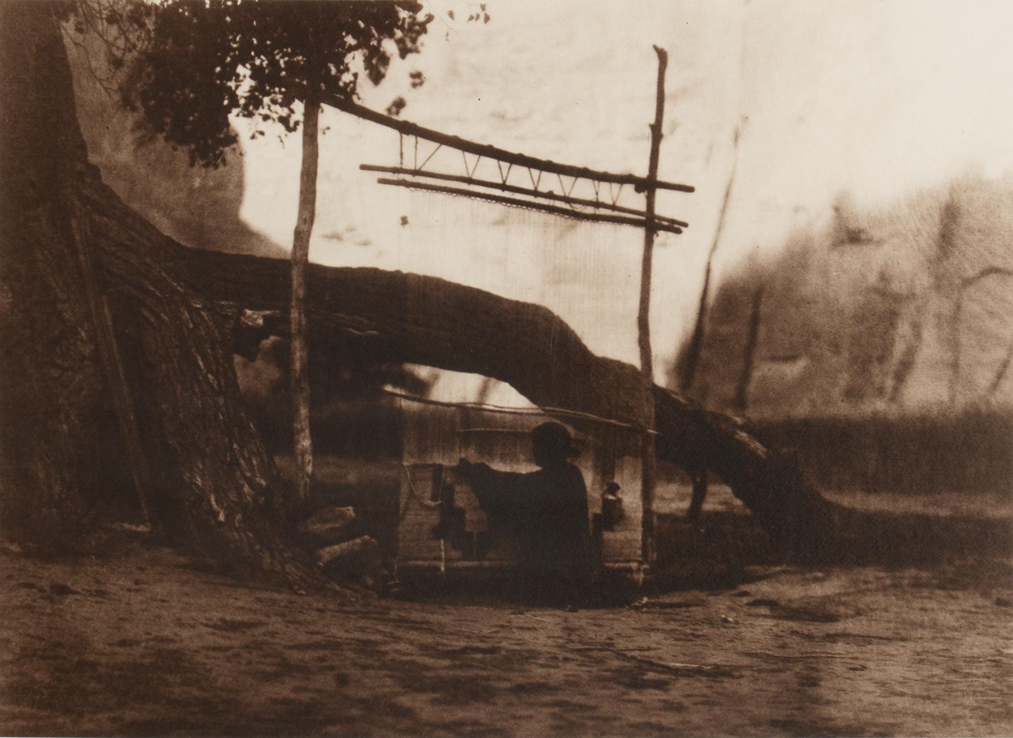 Artwork by Edward S. Curtis, Jean-Antony du Lac, The Blanket Weaver: Navajo; A Mono Home, Made of photographic reprints from a negative derived from the copperplate engraving (2)