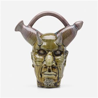 Almost Smiling (face jug) - Peter Lenzo