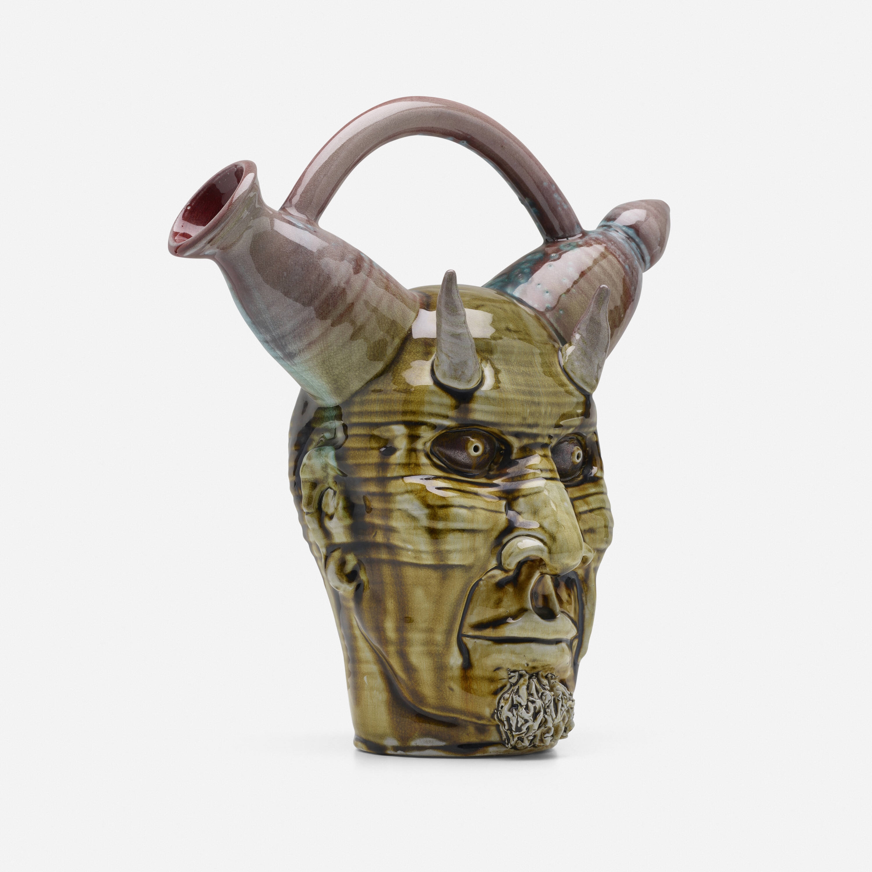 Peter Lenzo | Almost Smiling (face jug) (2003) | MutualArt