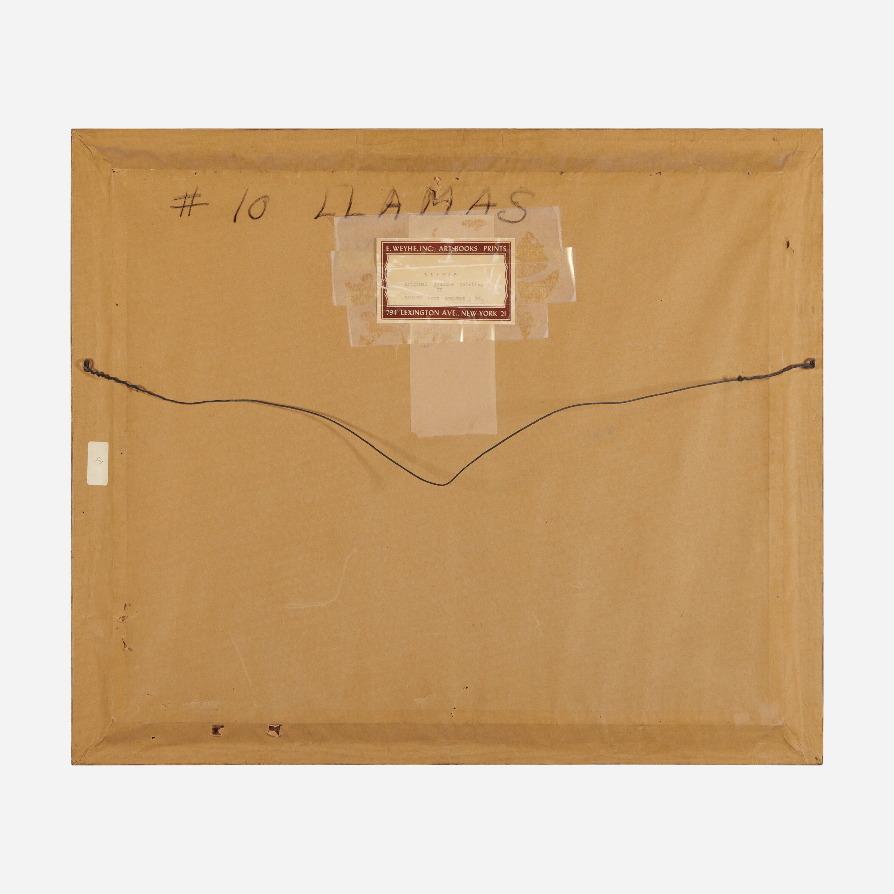 Artwork by Edward John Stevens Jr., Llamas, Made of gouache on paper