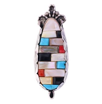 The ring features a wonderfully and professionally crafted sterling silver and multistone construction - Margaret Lee