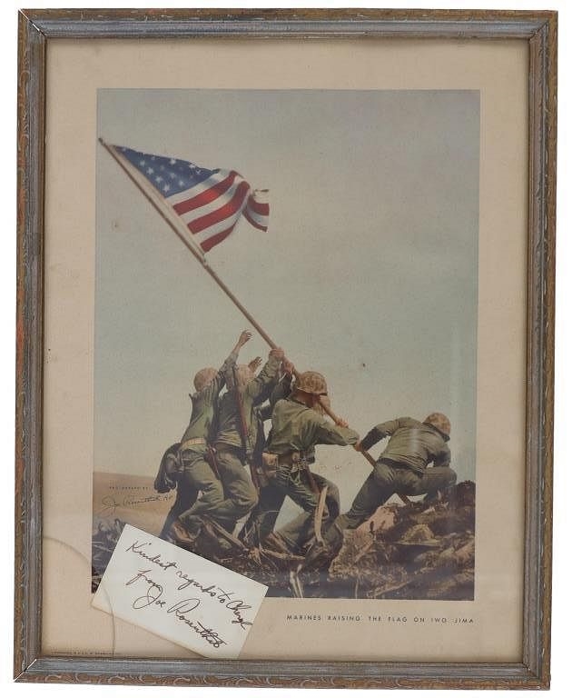 Artwork by Joe Rosenthal, Raising the Flag on Iwo Jima, Made of lithograph