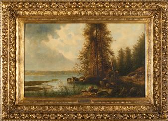 A landscape with river - L. D`orvieto