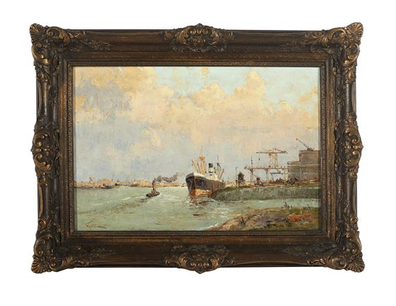 A Marine scene by Willem Horselenberg