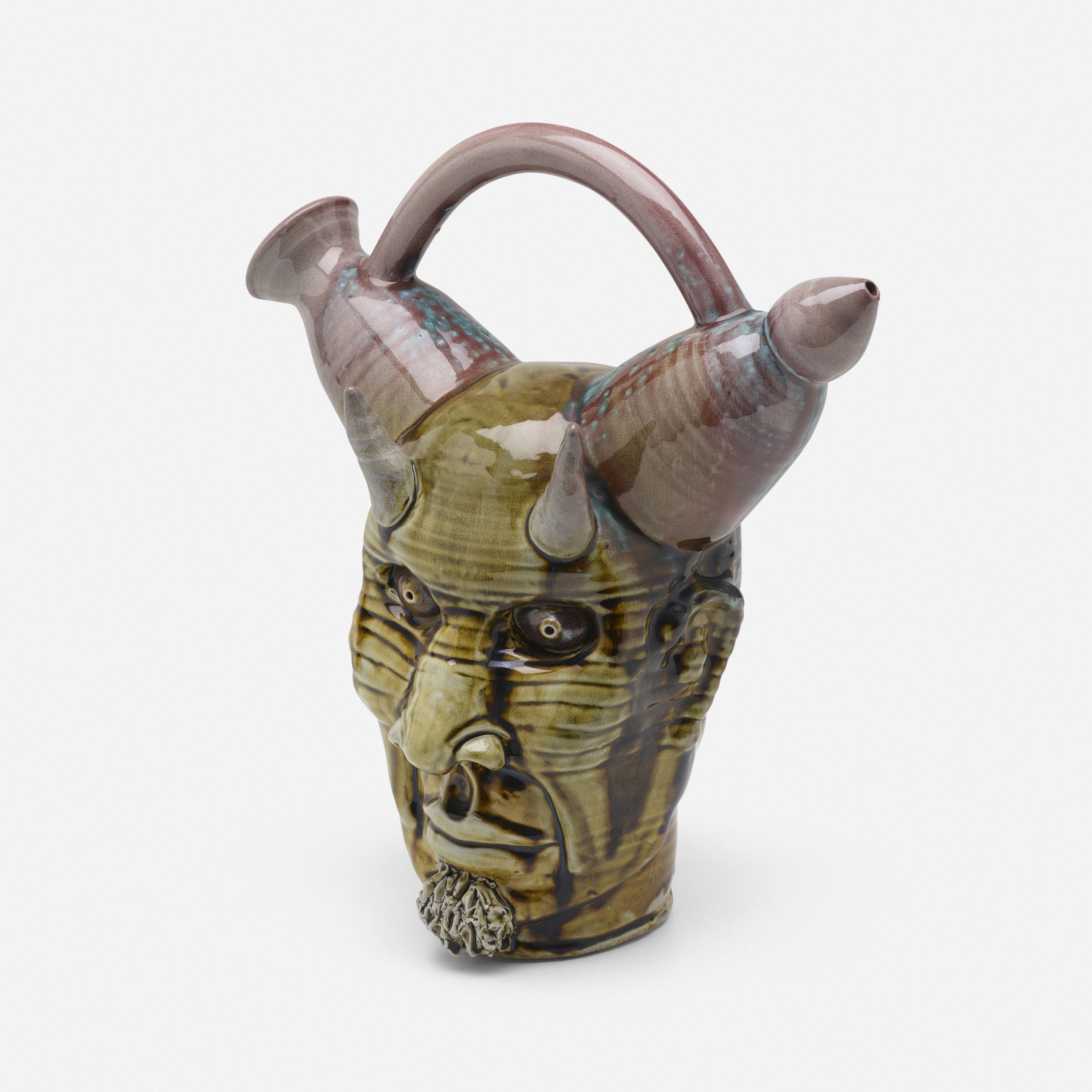 Peter Lenzo | Almost Smiling (face jug) (2003) | MutualArt