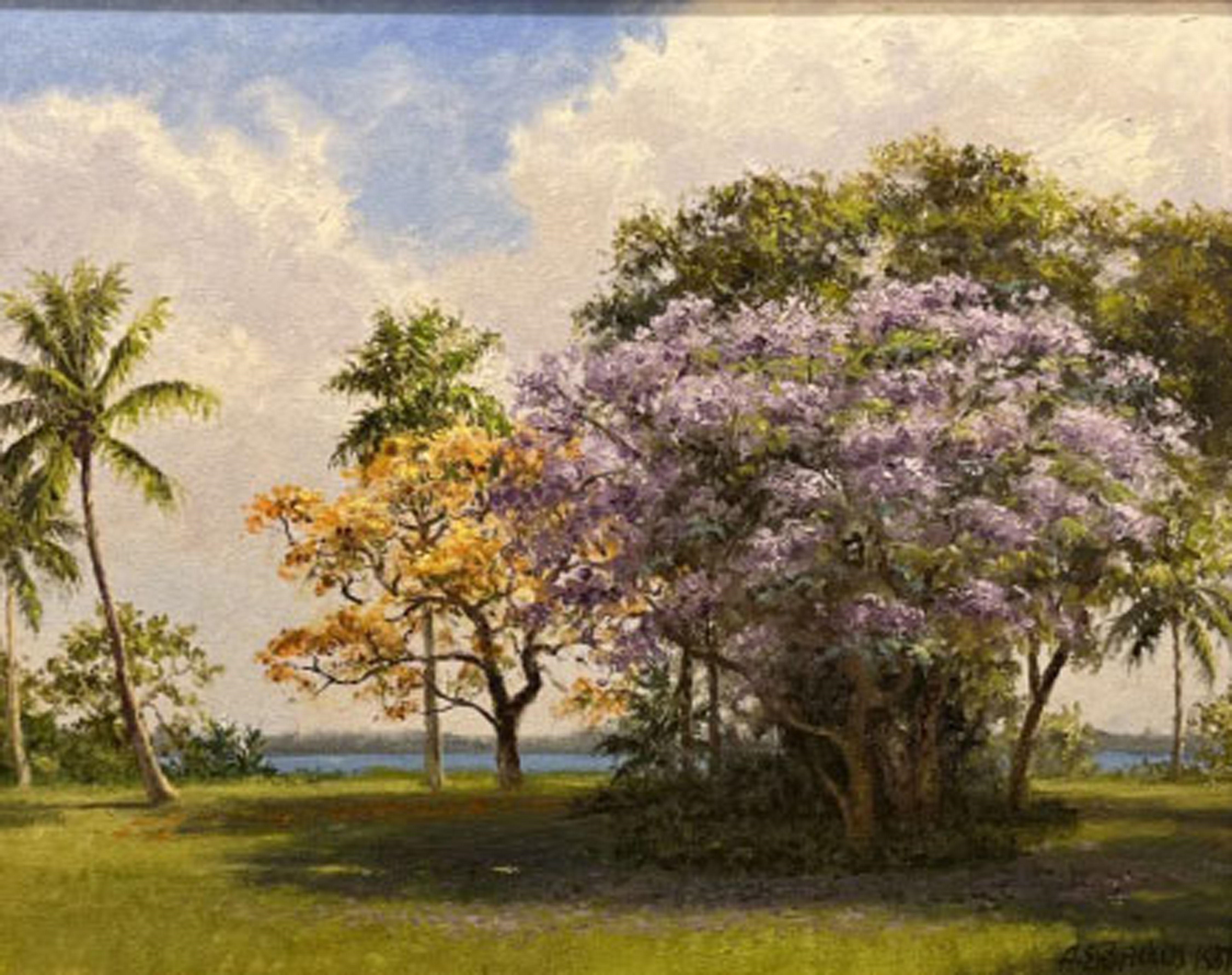 Albert Ernest Backus | FLORIDA ARTIST JACARANDA MASTERPIECE | MutualArt