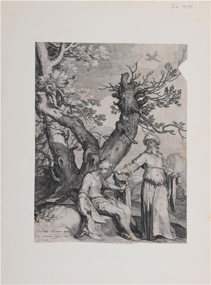 SCENES OF THE PROPHET AHIJAH: AHIJAH AND JEROBOAM, 1604 by Abraham Bloemaert, Jan Pietersz Saenredam, 1604