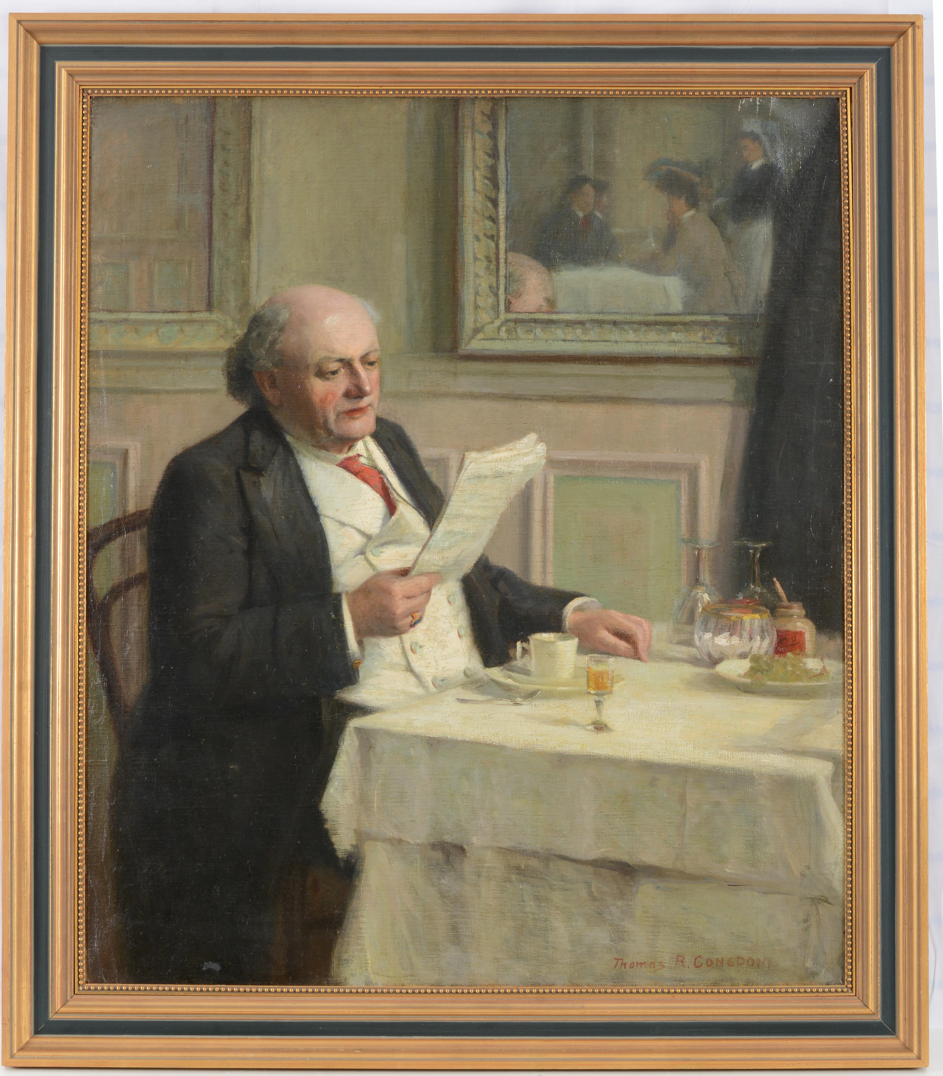 Thomas Raphael Congdon | Man seated at a breakfast table reading the ...