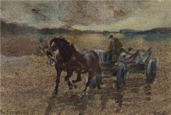 FURMANKA W POCHMURNY DZIEŃ by Kazimierz Szemioth