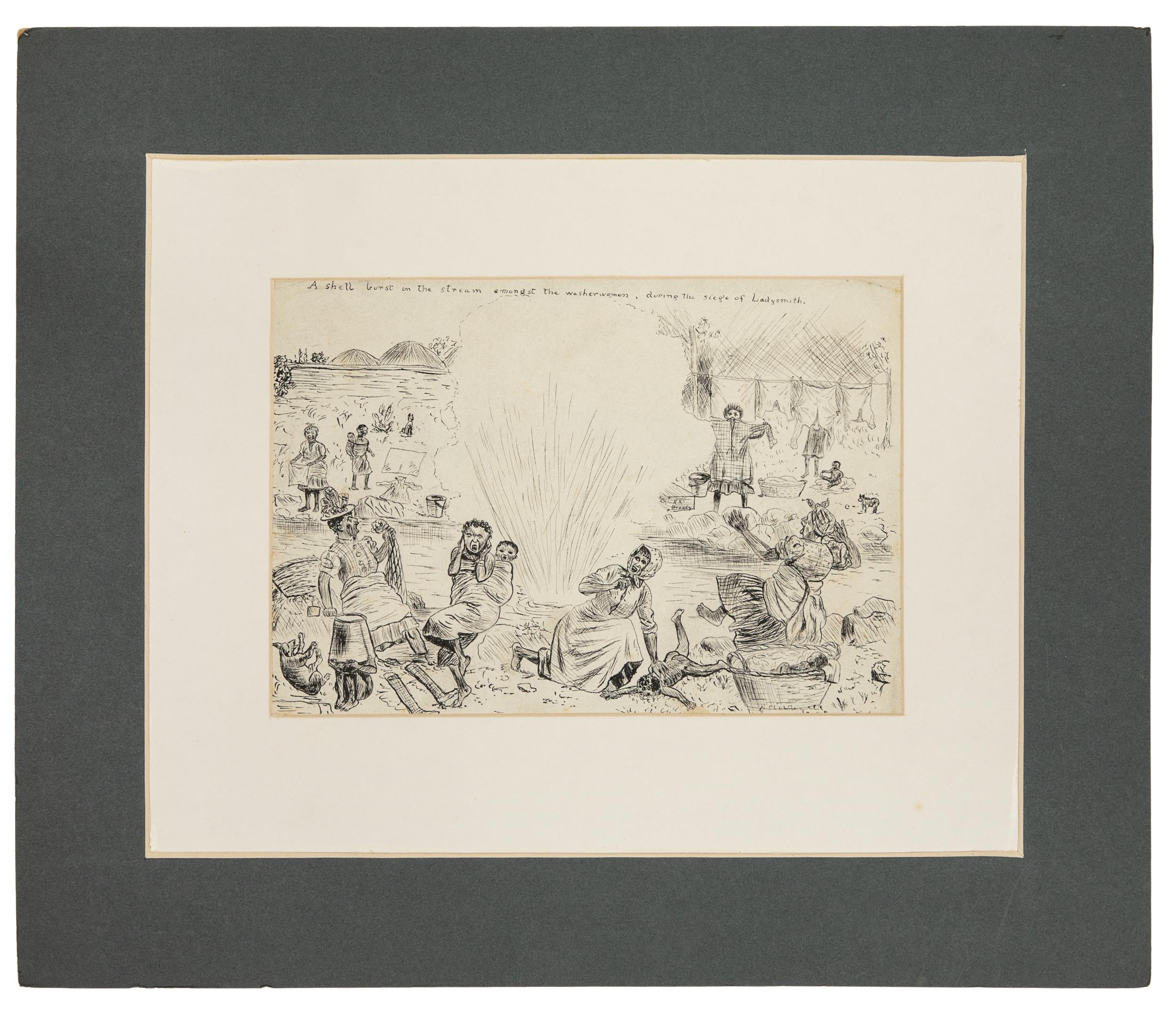 William Ralston | A shell burst in the stream amongst the washer women ...