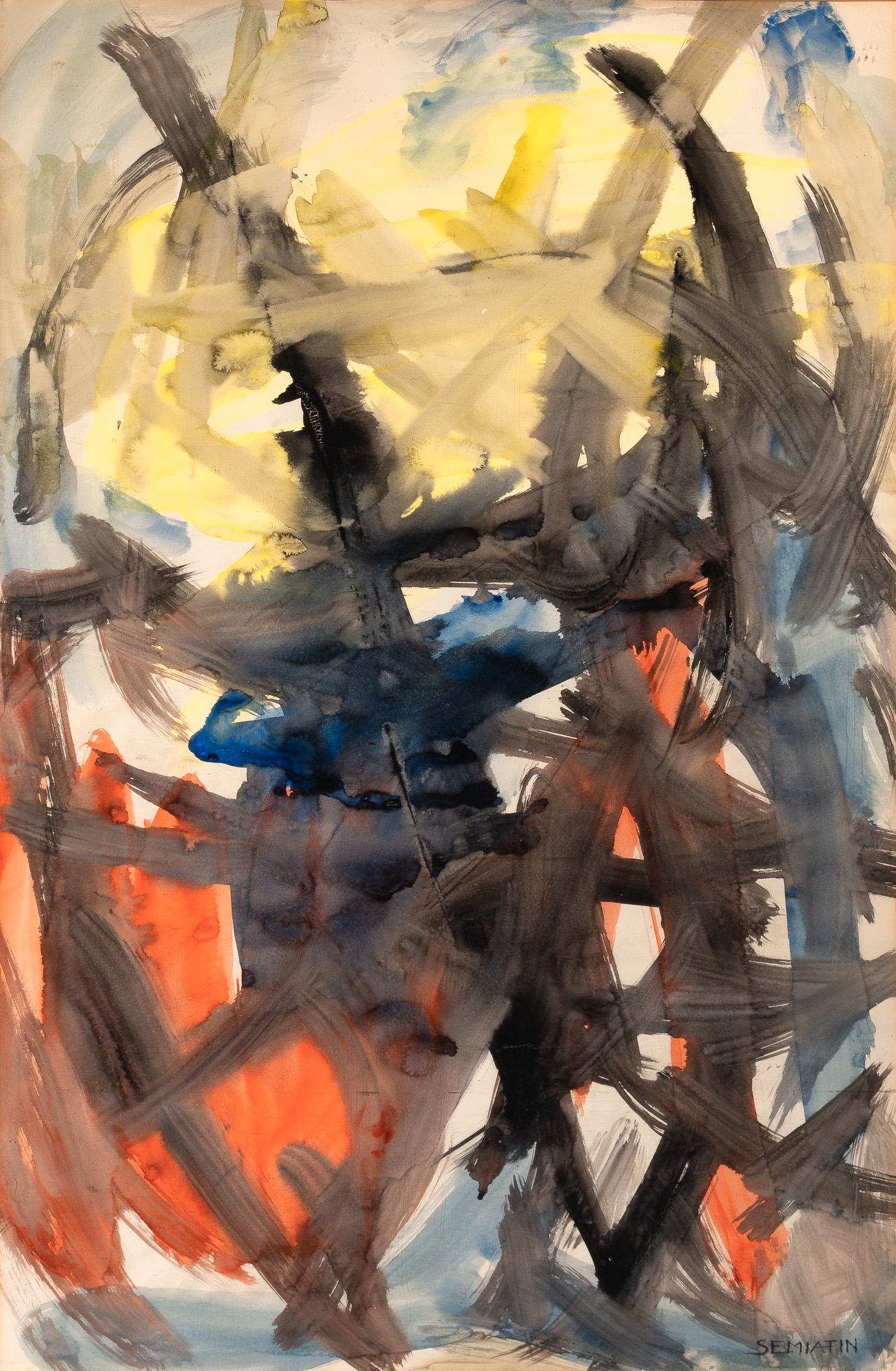 Artwork by Jacob Semiatin, Abstract Compositions, Made of Watercolor on paper