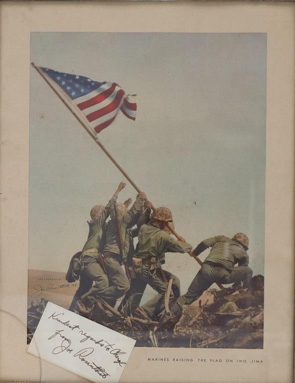 Artwork by Joe Rosenthal, Raising the Flag on Iwo Jima, Made of lithograph