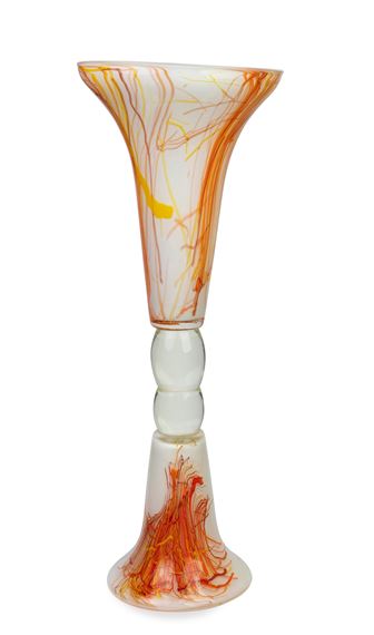 A large studio glass vase - David Herbert