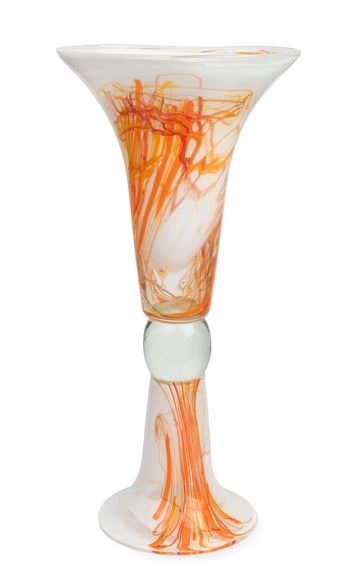 A large studio glass vase by David Herbert