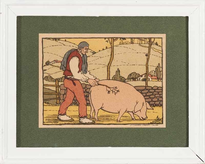 Angel Cabanas Oteiza | Le Basque et son cochon | MutualArt