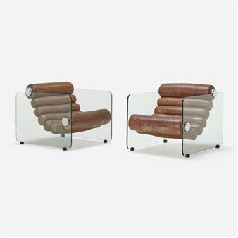 Hyaline armchairs, pair - Fabio Lenci