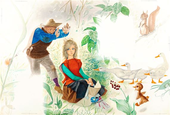 The little goose keeper by Ugo Fontana, 1966