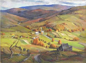 Village in the Valley - Albertus Eugene Jones