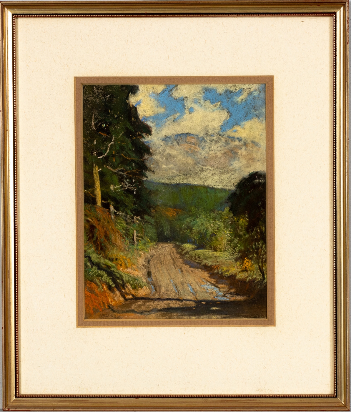 Walter Gilbert Wiles | Gravel road through landscape | MutualArt