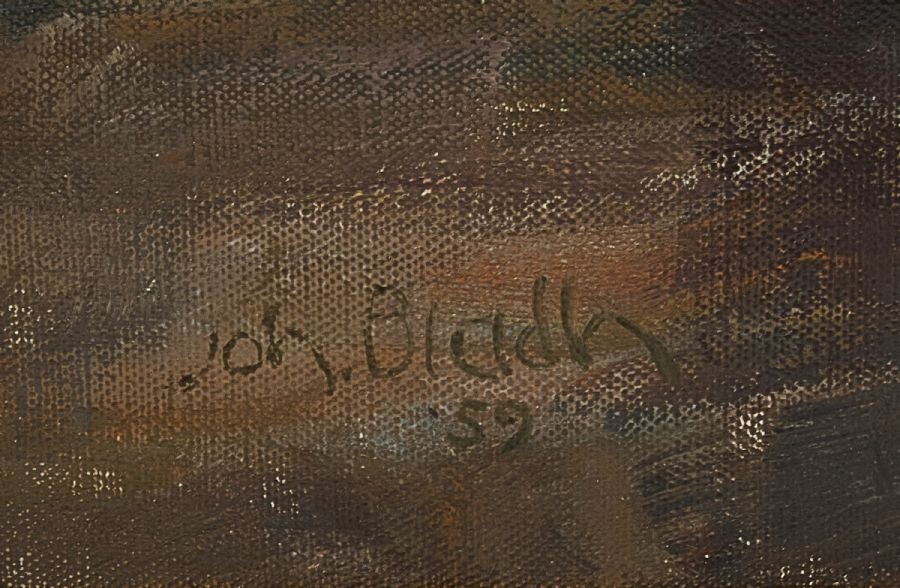 Johan Bladh | Stickande flicka. (1959) | MutualArt