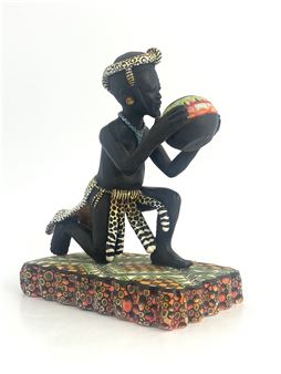 Zulu Warrior Drinking Beer - Bennett Zondo